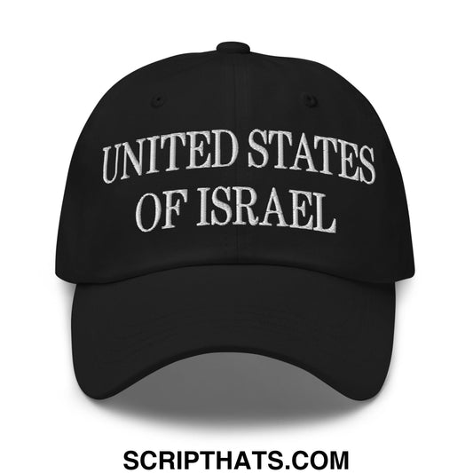 United States of Israel Embroidered Unstructured Dad Hat Black