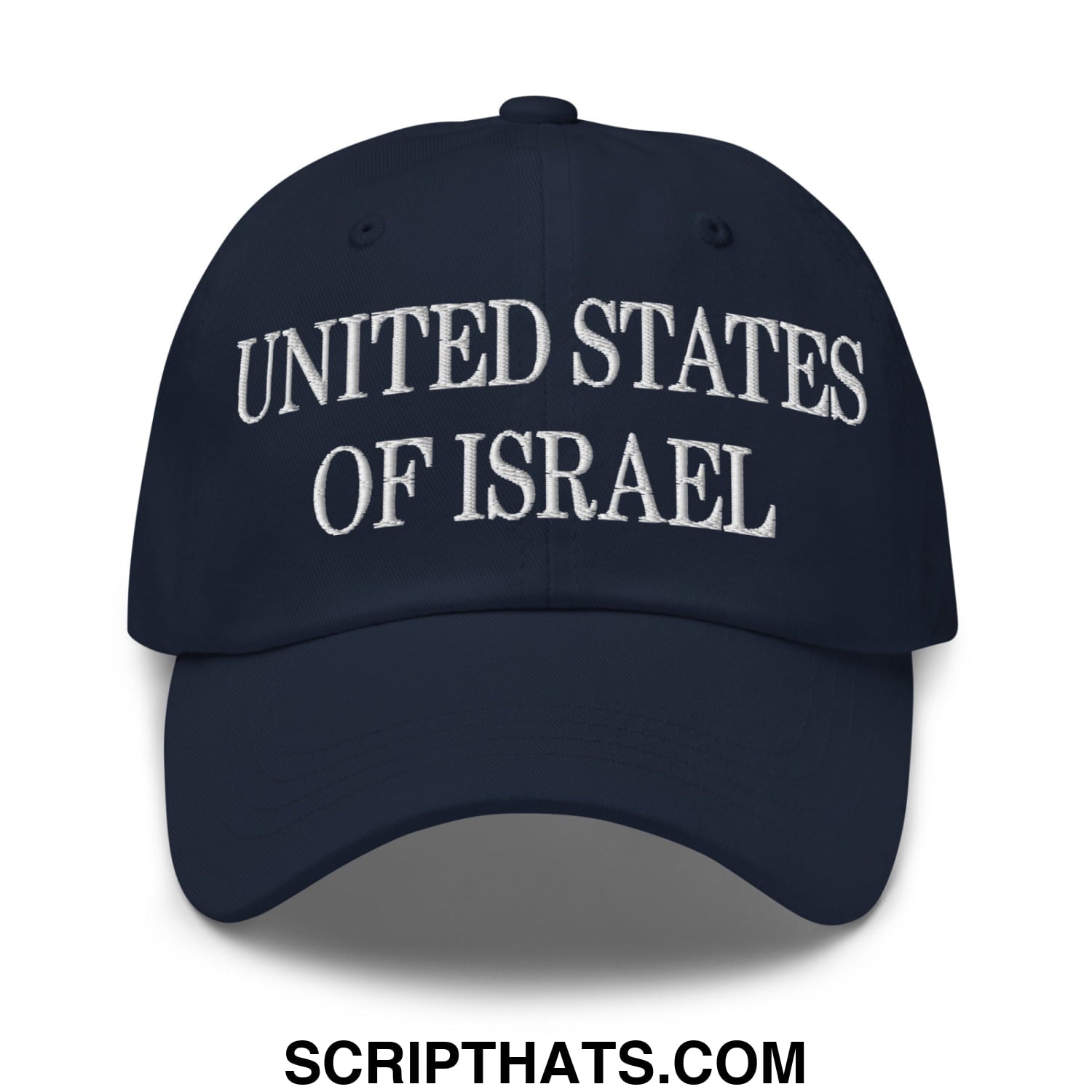 United States of Israel Embroidered Unstructured Dad Hat Navy