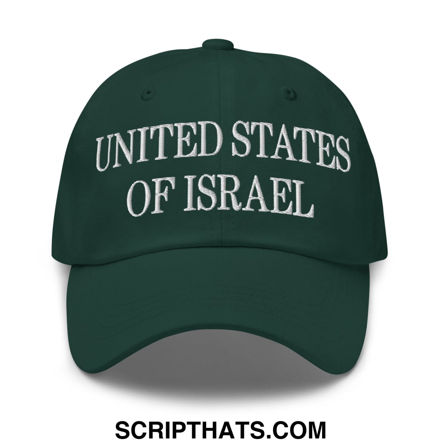 United States of Israel Embroidered Unstructured Dad Hat Spruce