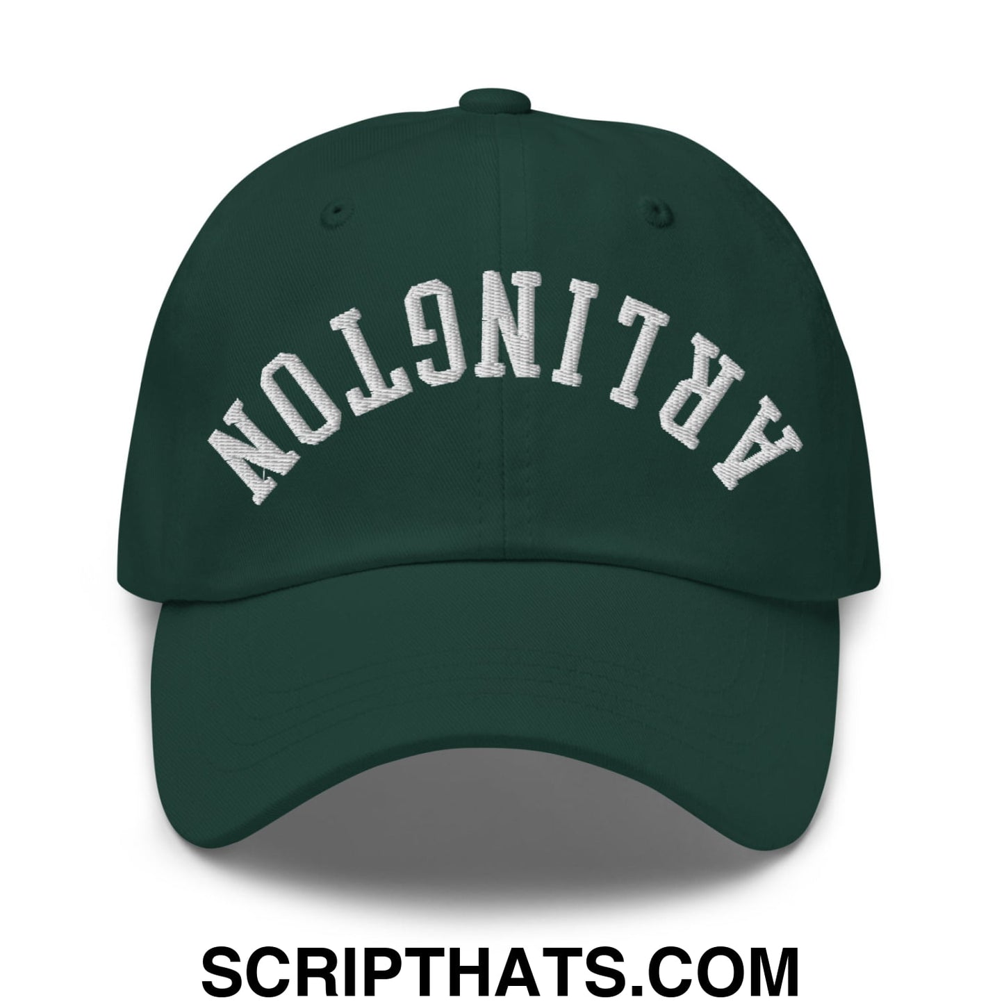 Upside Down Arlington Embroidered Unstructured Dad Hat Spruce