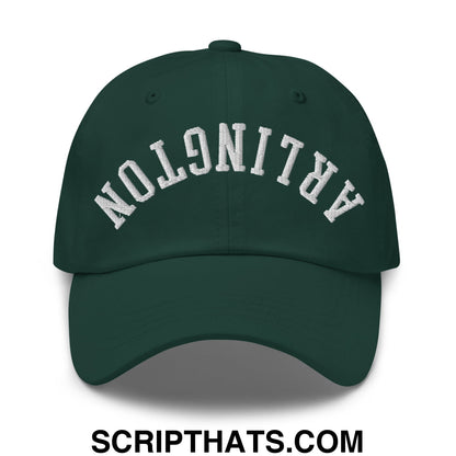 Upside Down Arlington Embroidered Unstructured Dad Hat Spruce