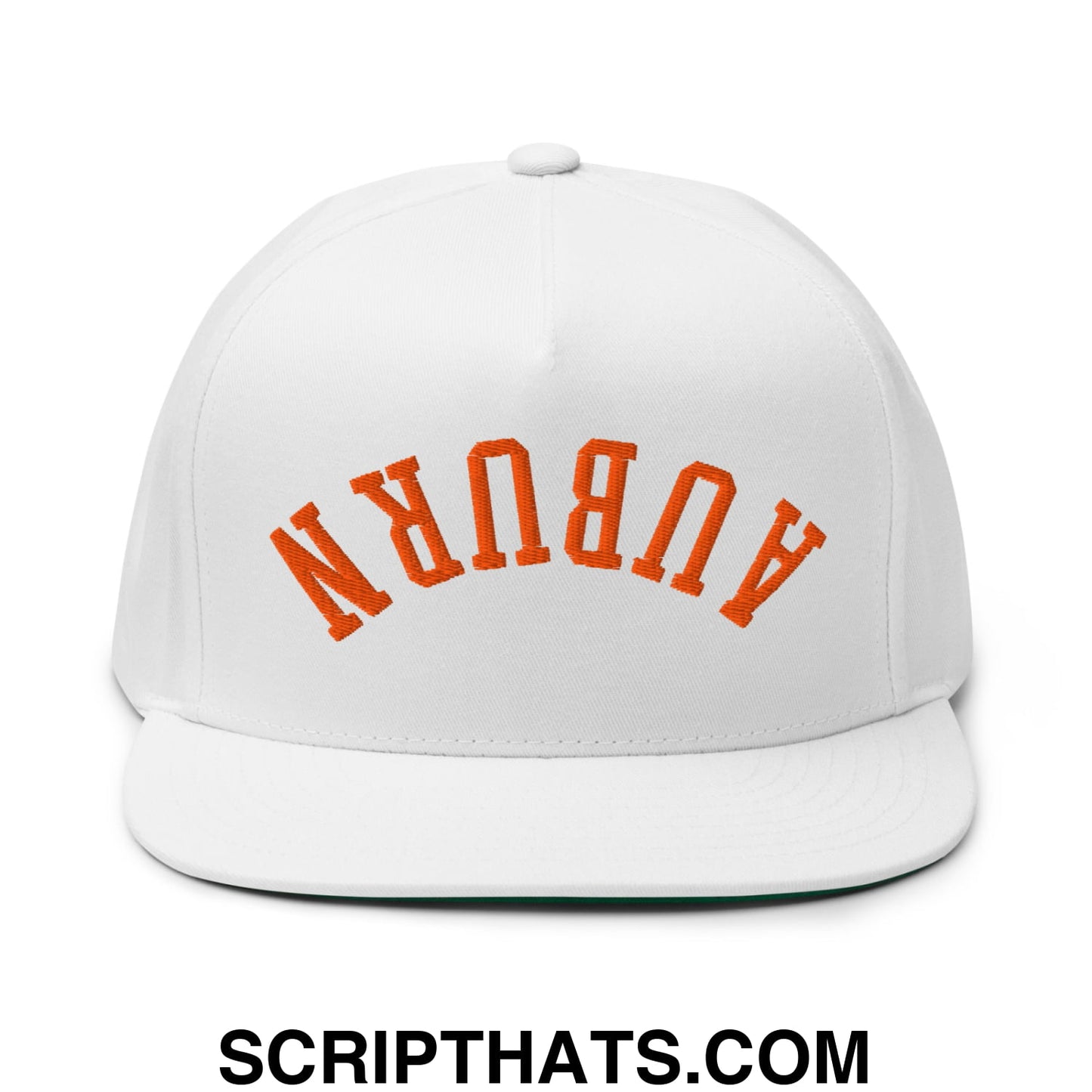 Upside Down Auburn Embroidered 5 Panel Snapback Hat Default Title