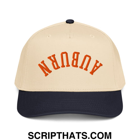 Upside Down Auburn Embroidered Baseball Snapback Hat Default Title