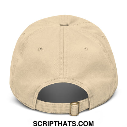 Upside Down Augusta Embroidered Golf Dad Hat Khaki