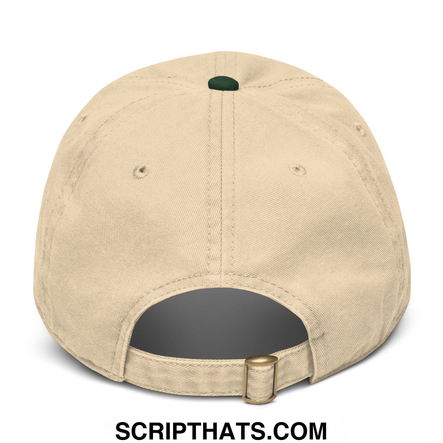 Upside Down Augusta Embroidered Golf Dad Hat Dark Green Khaki