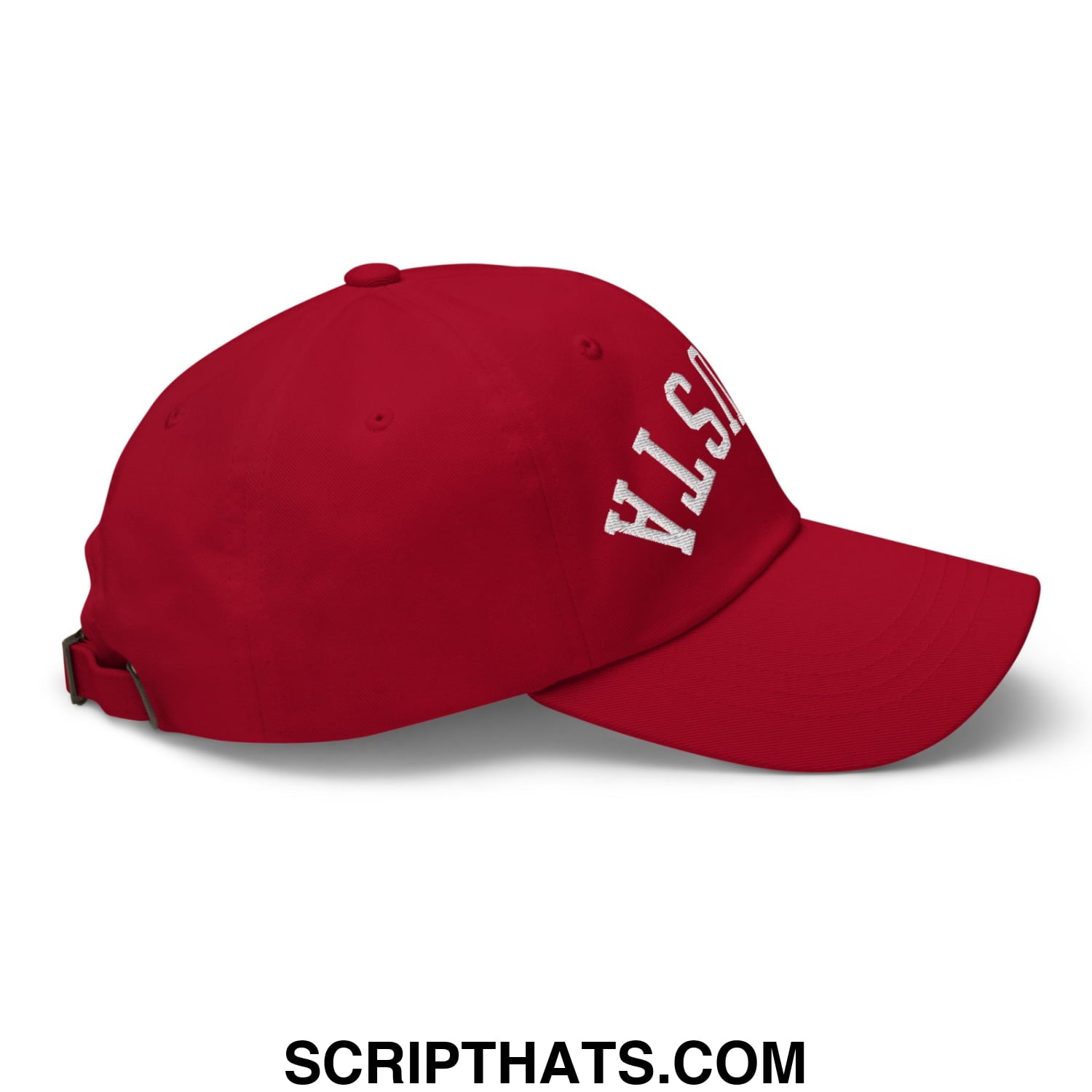 Upside Down Augusta Embroidered Unstructured Golf Dad Hat Cranberry