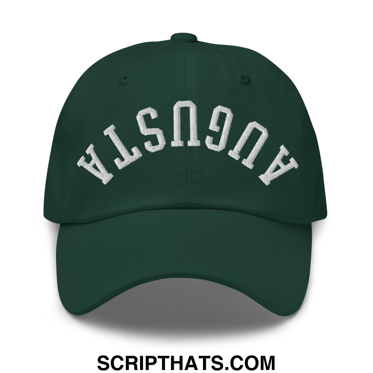 Upside Down Augusta Embroidered Unstructured Golf Dad Hat Spruce