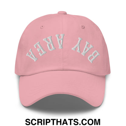Upside Down Bay Area Embroidered Unstructured Dad Hat Pink