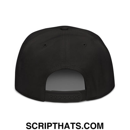 Upside Down Bay Area Football Embroidered Flat Brim Bill Snapback Hat Black