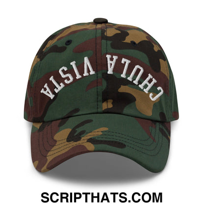 Upside Down Chula Vista Embroidered Unstructured Dad Hat Green Camo