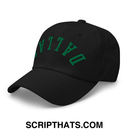 Upside Down Dallas Green Embroidered Unstructured Dad Hat Black