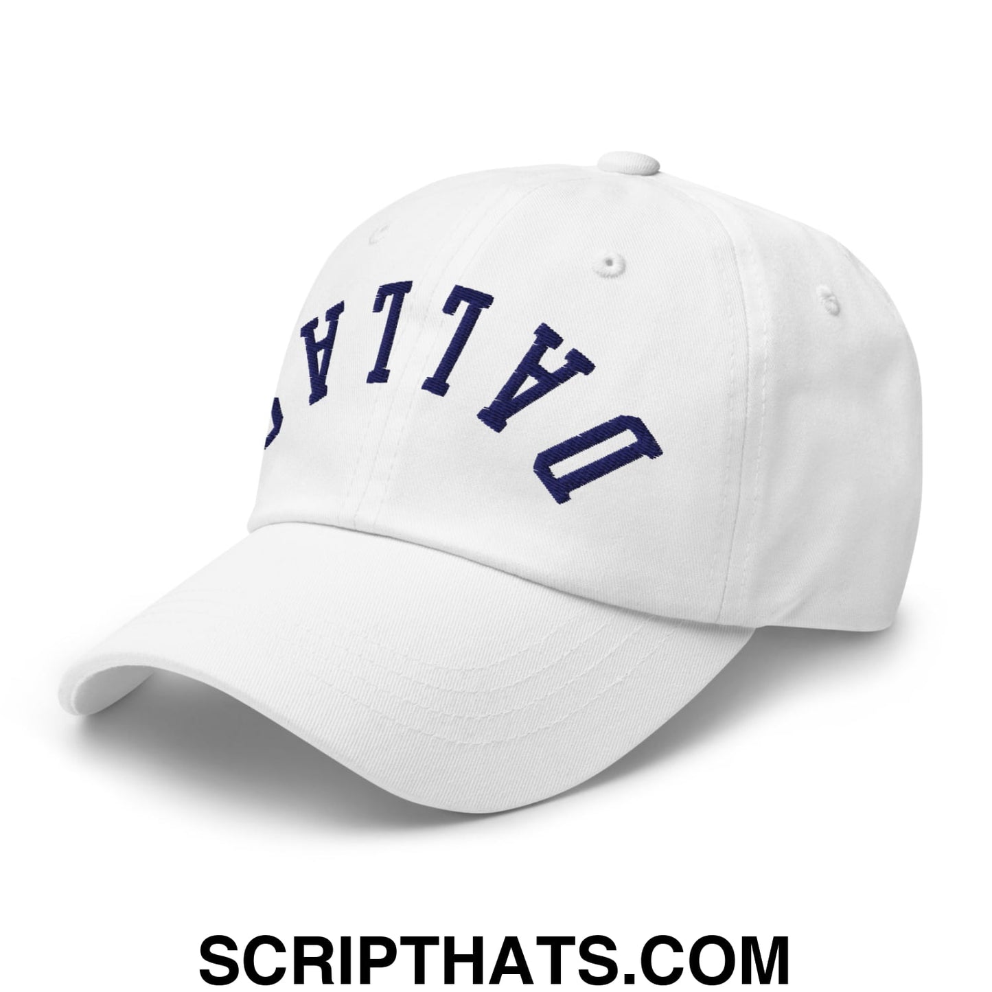 Upside Down Dallas Navy Embroidered Unstructured Dad Hat Default Title
