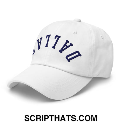 Upside Down Dallas Navy Embroidered Unstructured Dad Hat Default Title