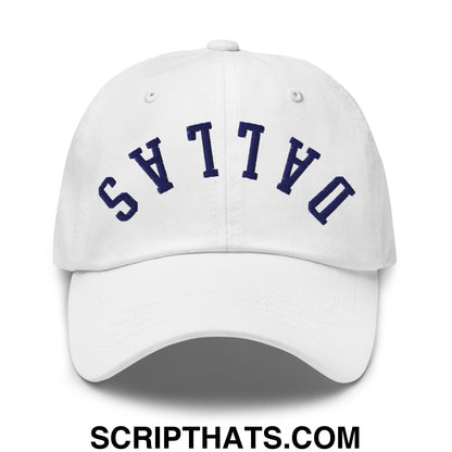 Upside Down Dallas Navy Embroidered Unstructured Dad Hat Default Title