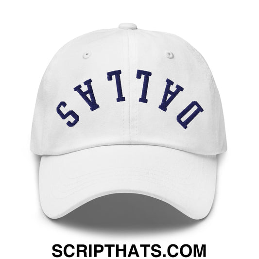 Upside Down Dallas Navy Embroidered Unstructured Dad Hat Default Title