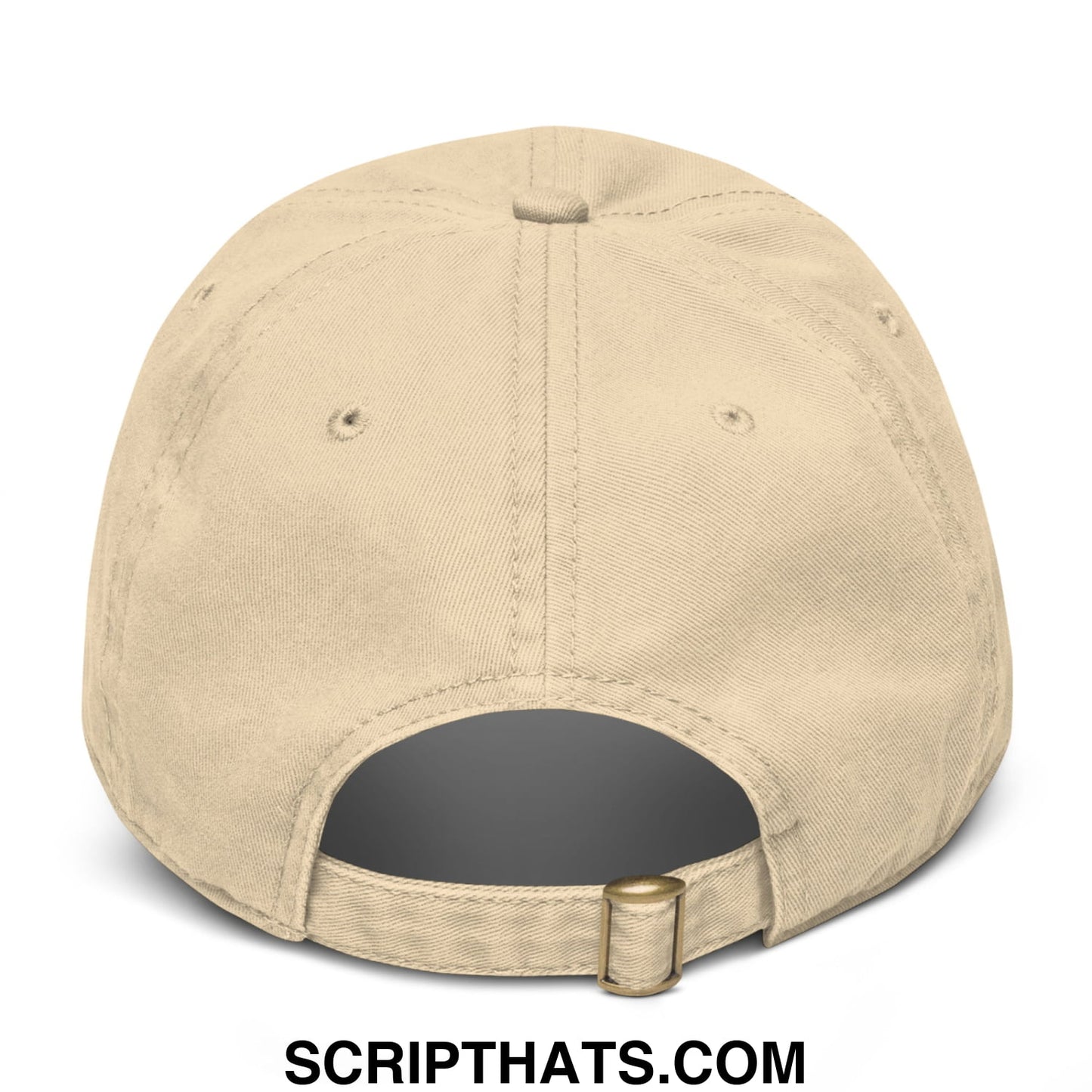 Upside Down Derby Embroidered Baseball Dad Hat Khaki