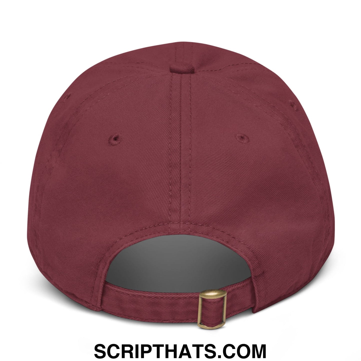 Upside Down Derby Embroidered Baseball Dad Hat Maroon