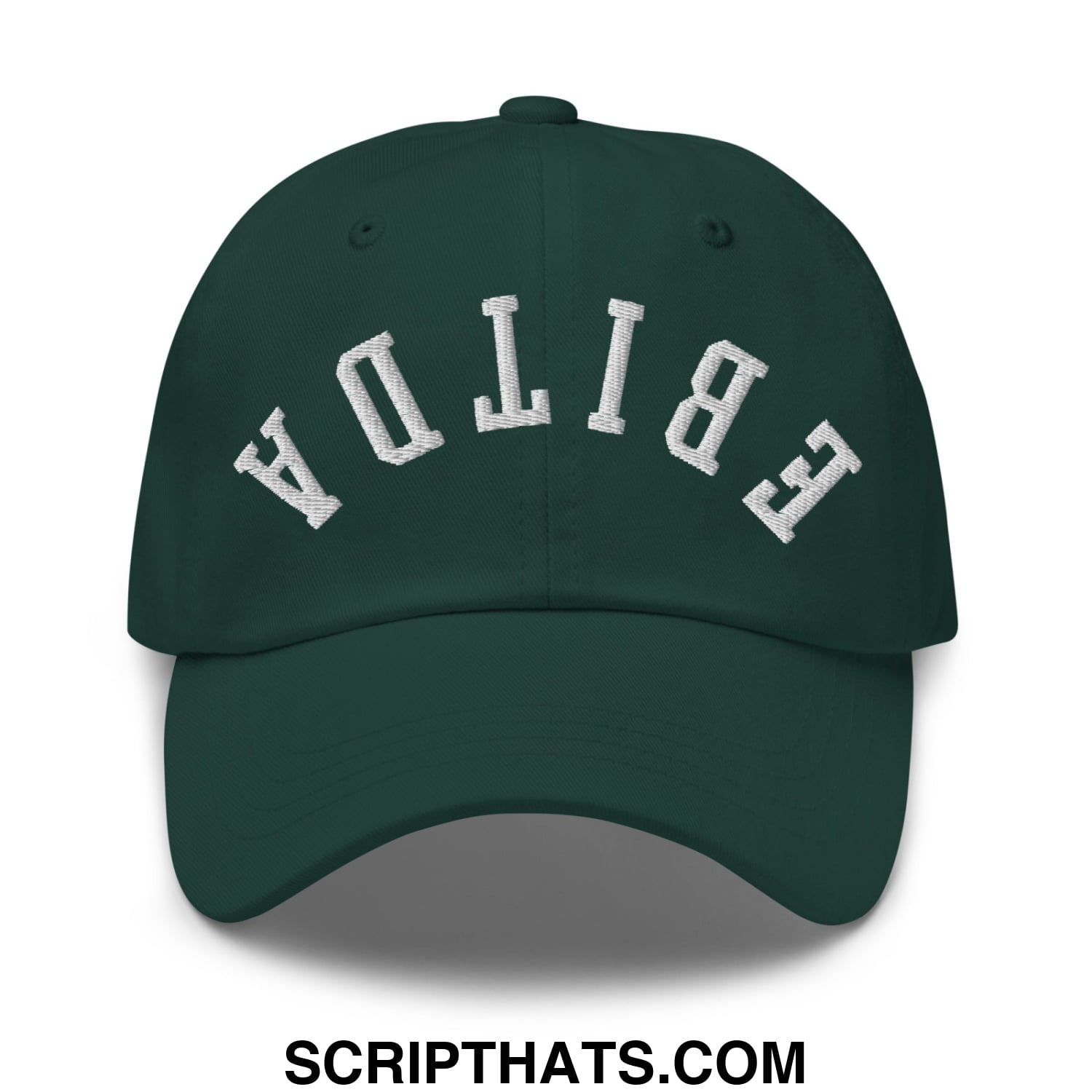 Upside Down EBITDA Embroidered Unstructured Dad Hat Spruce