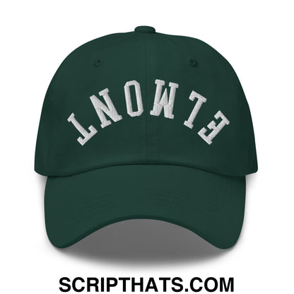 Upside Down Elmont Embroidered Unstructured Dad Hat Spruce