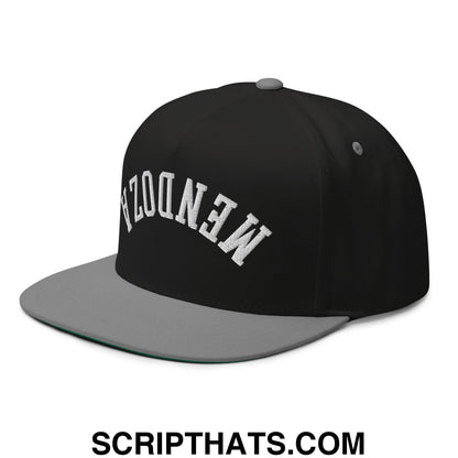 Upside Down Fernando Mendoza 2026 Raiders Draft Day Embroidered 5 Panel Flat Bill Brim Snapback Hat Black Grey