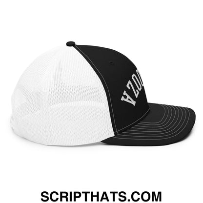 Upside Down Fernando Mendoza 2026 Raiders Draft Day Embroidered Classic Mesh Trucker Hat Black White