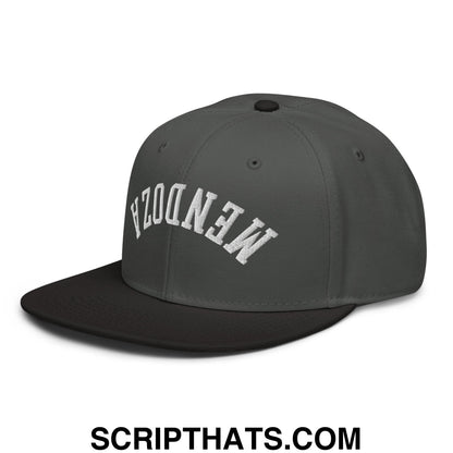 Upside Down Fernando Mendoza 2026 Raiders Draft Day Embroidered Flat Brim Bill Snapback Hat Black Charcoal gray Charcoal gray
