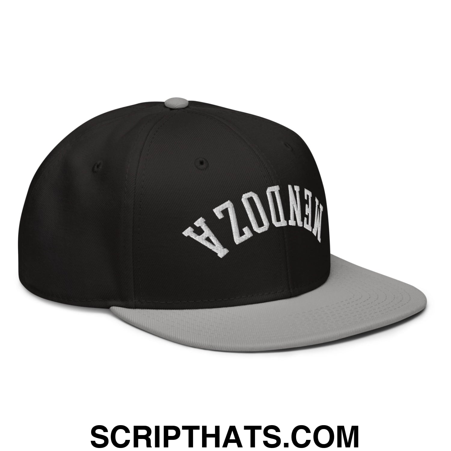 Upside Down Fernando Mendoza 2026 Raiders Draft Day Embroidered Flat Brim Bill Snapback Hat Gray Black Black