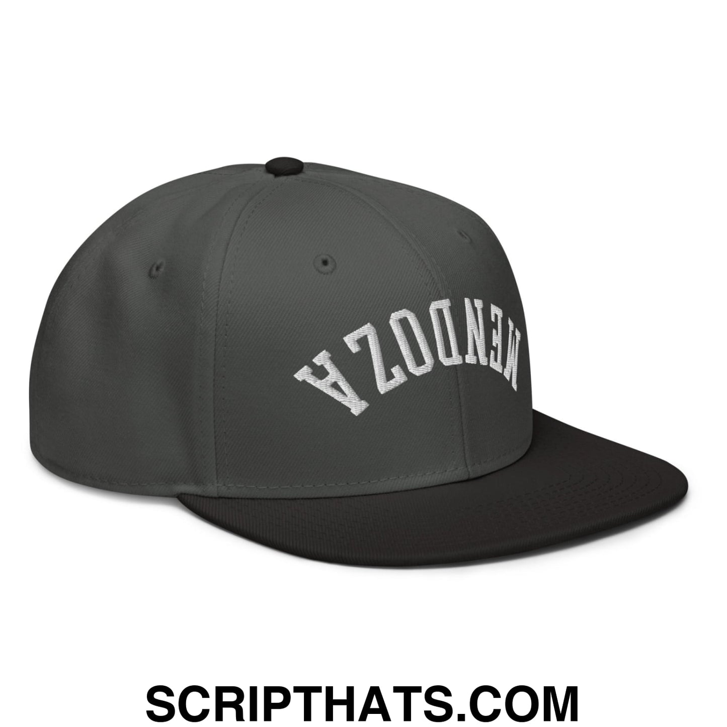 Upside Down Fernando Mendoza 2026 Raiders Draft Day Embroidered Flat Brim Bill Snapback Hat Black Charcoal gray Charcoal gray