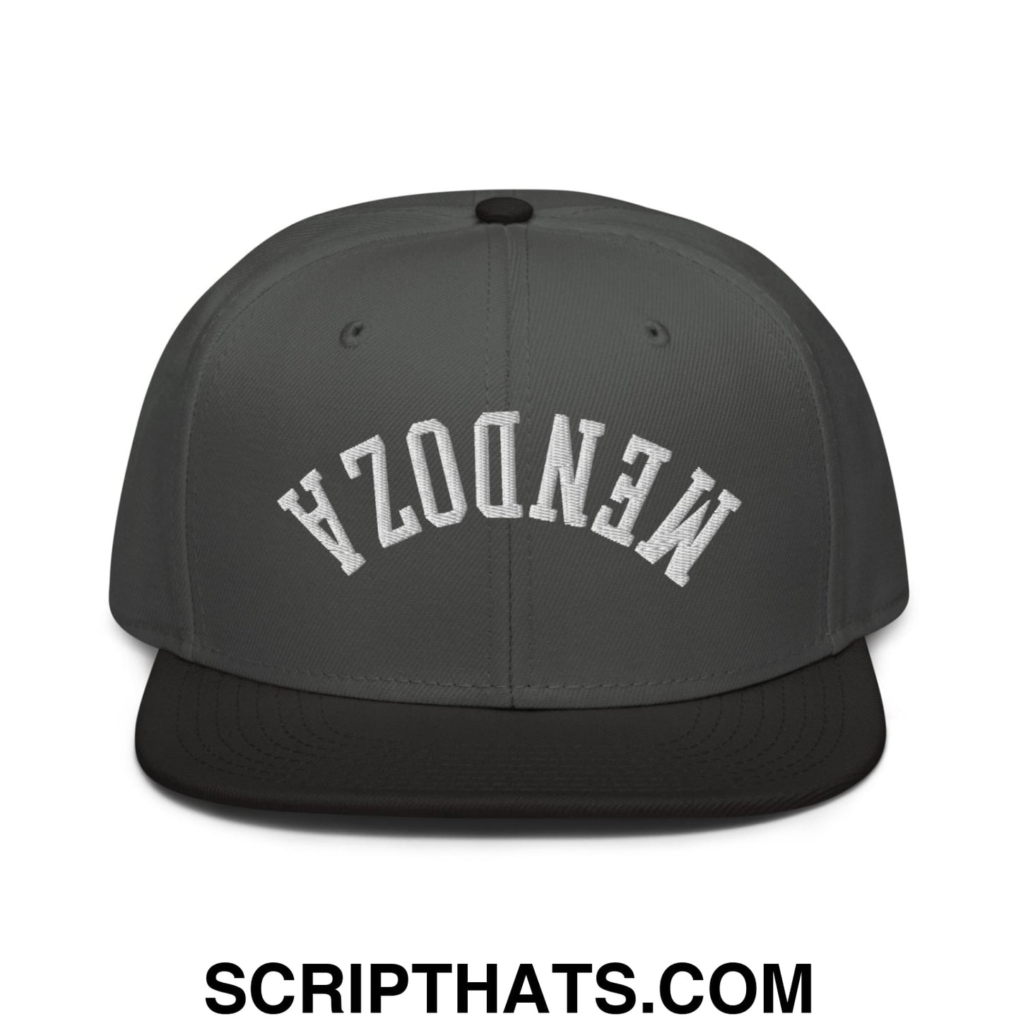 Upside Down Fernando Mendoza 2026 Raiders Draft Day Embroidered Flat Brim Bill Snapback Hat Black Charcoal gray Charcoal gray