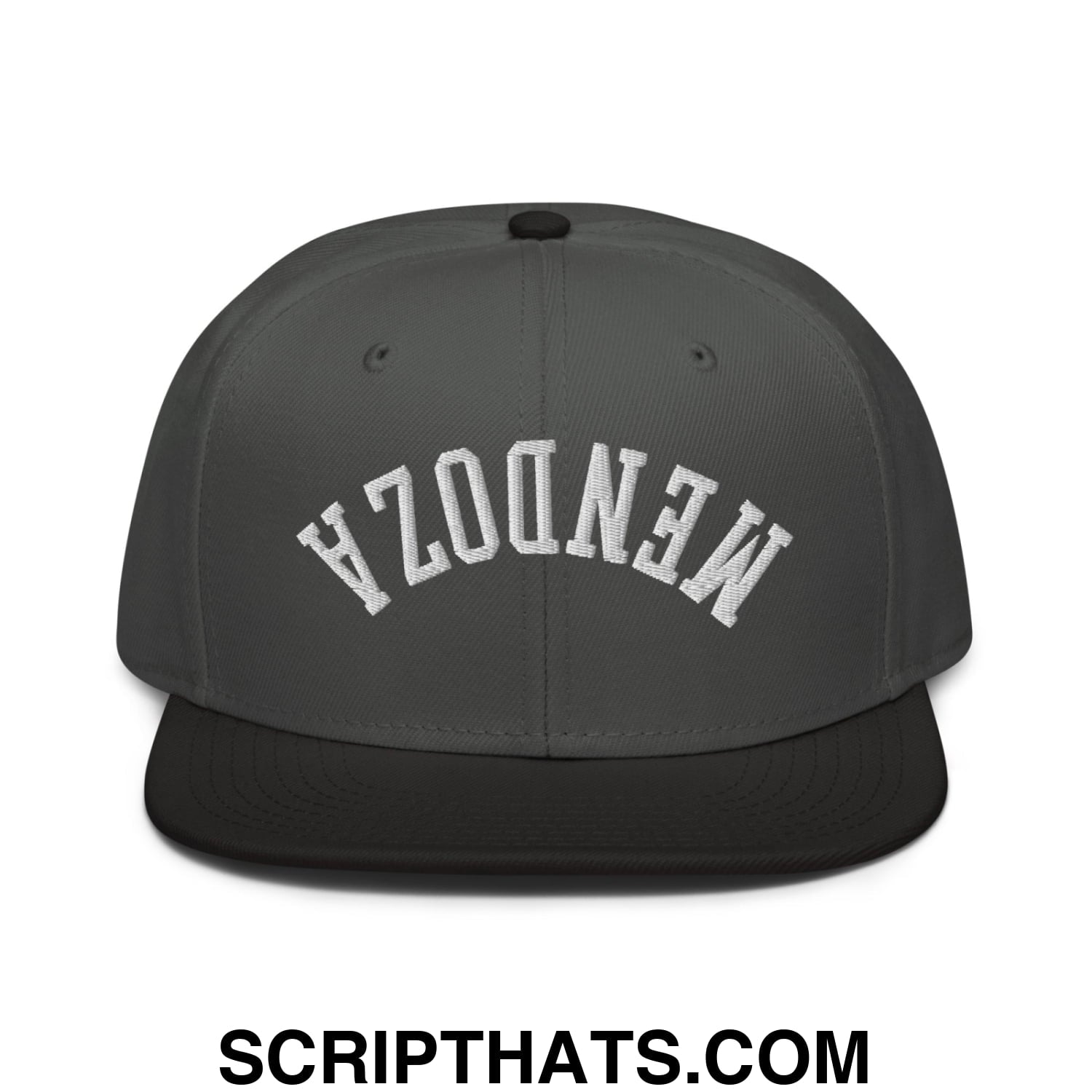 Upside Down Fernando Mendoza 2026 Raiders Draft Day Embroidered Flat Brim Bill Snapback Hat Black Charcoal gray Charcoal gray