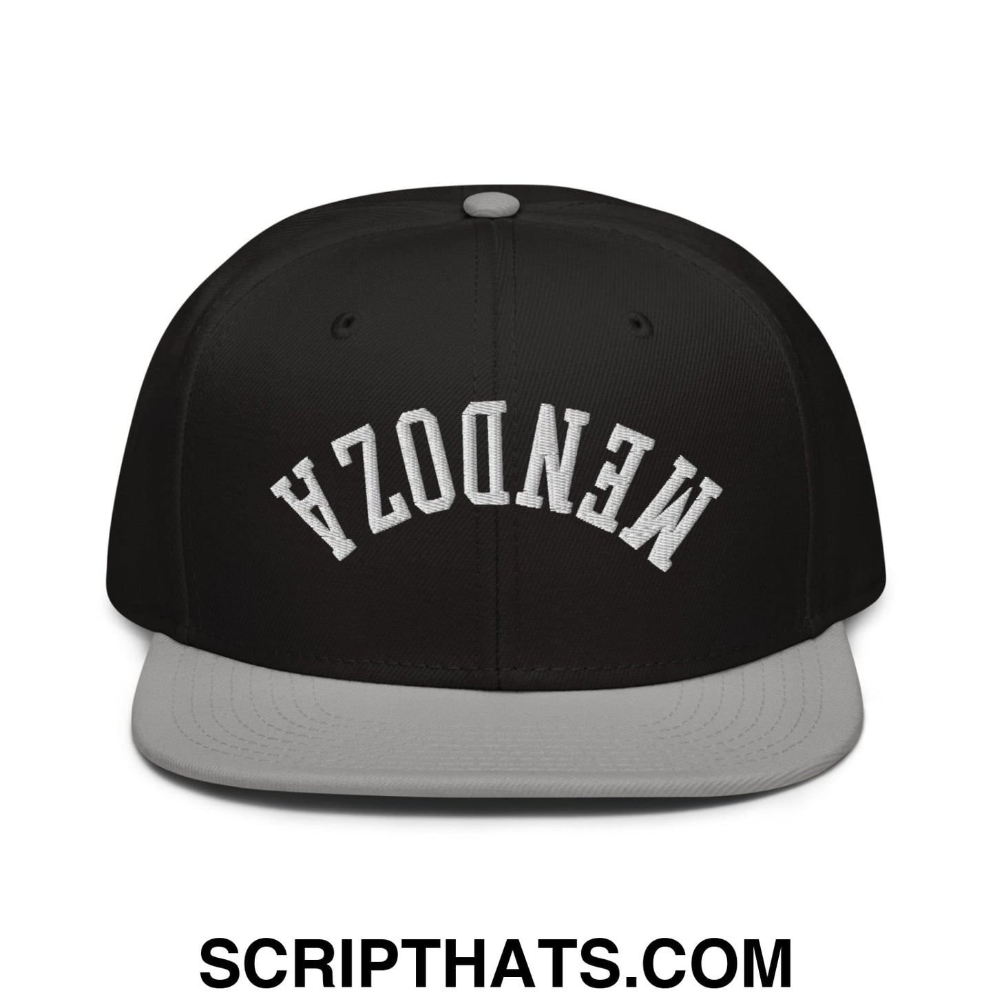 Upside Down Fernando Mendoza 2026 Raiders Draft Day Embroidered Flat Brim Bill Snapback Hat Gray Black Black