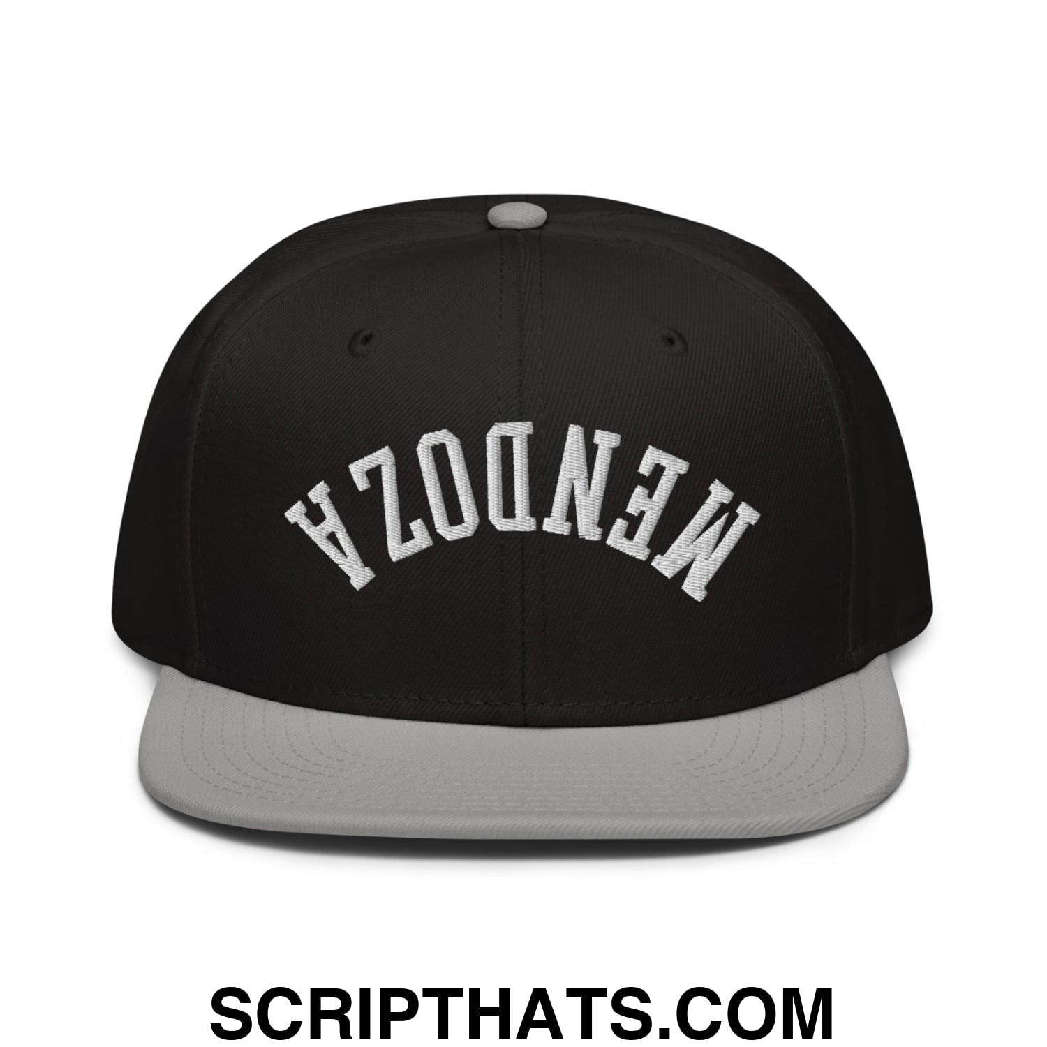 Upside Down Fernando Mendoza 2026 Raiders Draft Day Embroidered Flat Brim Bill Snapback Hat Gray Black Black