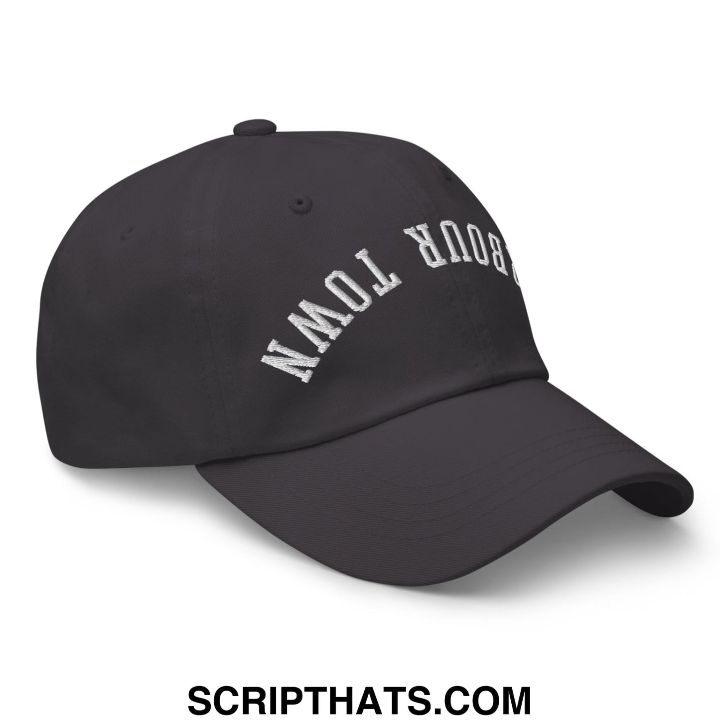 Upside Down Harbour Town Embroidered Unstructured Dad Hat Dark Grey