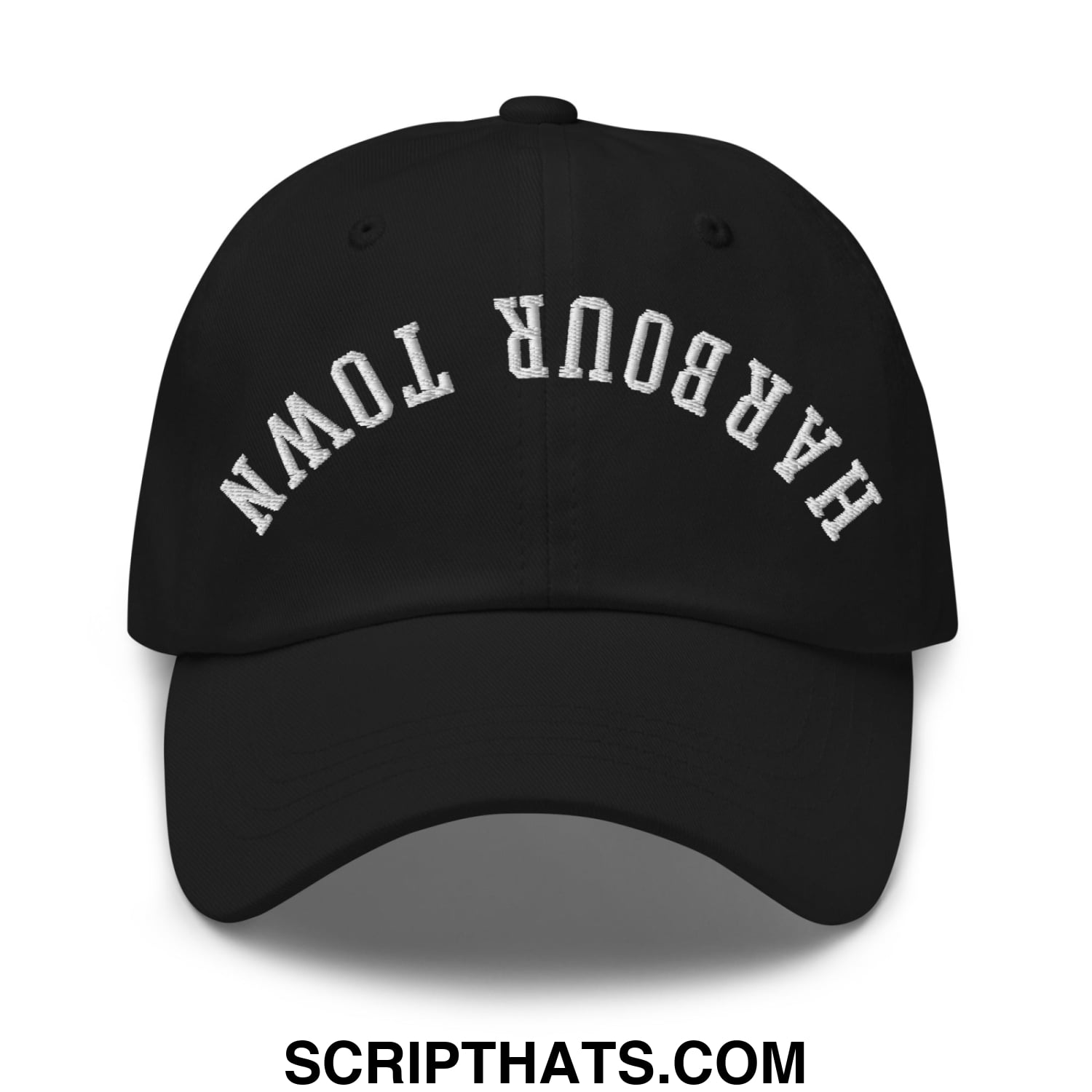 Upside Down Harbour Town Embroidered Unstructured Dad Hat Black
