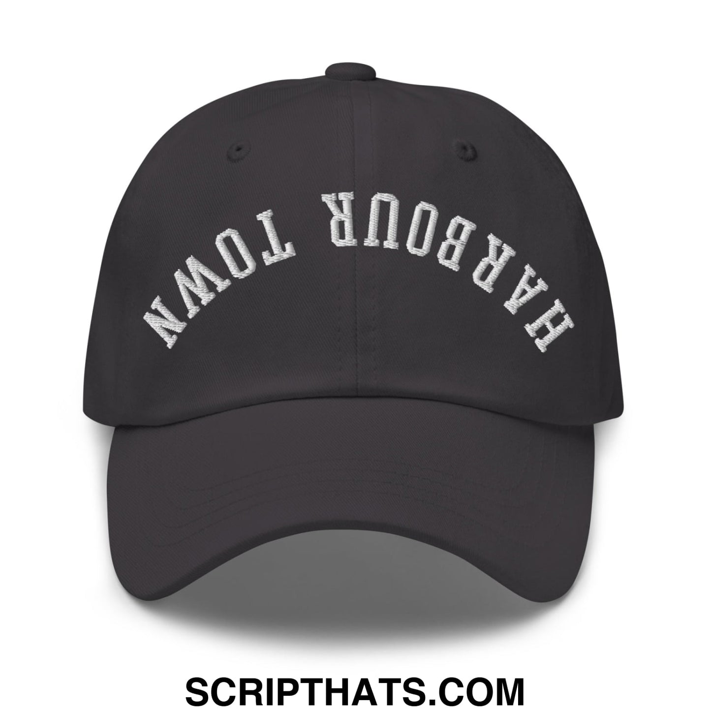 Upside Down Harbour Town Embroidered Unstructured Dad Hat Dark Grey