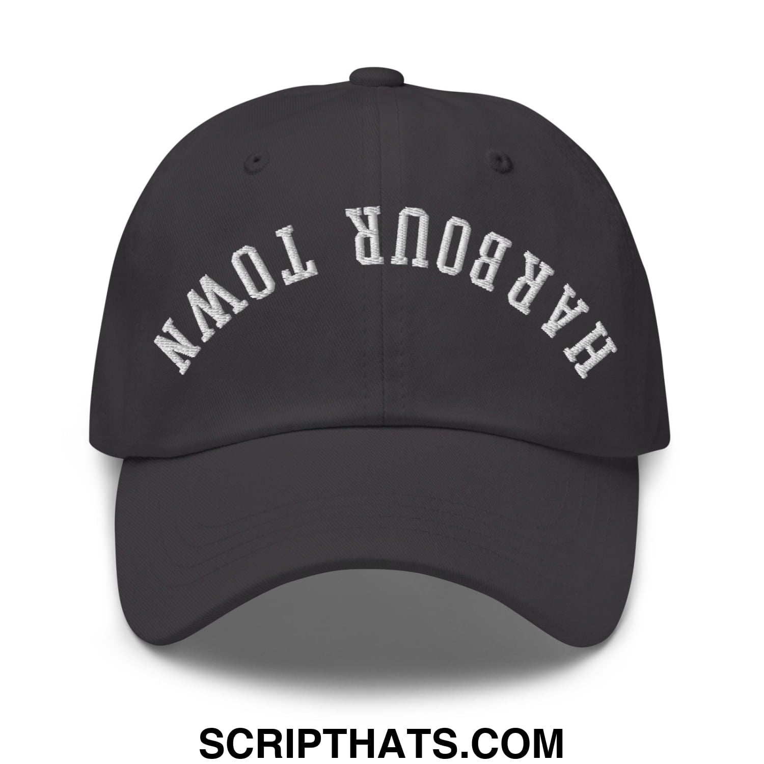 Upside Down Harbour Town Embroidered Unstructured Dad Hat Dark Grey