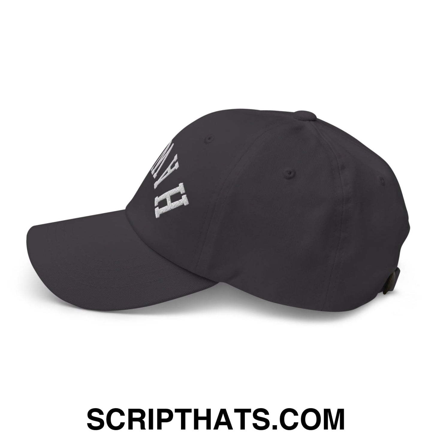 Upside Down Hawks Embroidered Unstructured Dad Hat Dark Grey