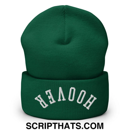 Upside Down Hoover Embroidered Knit Cuffed Beanie Spruce
