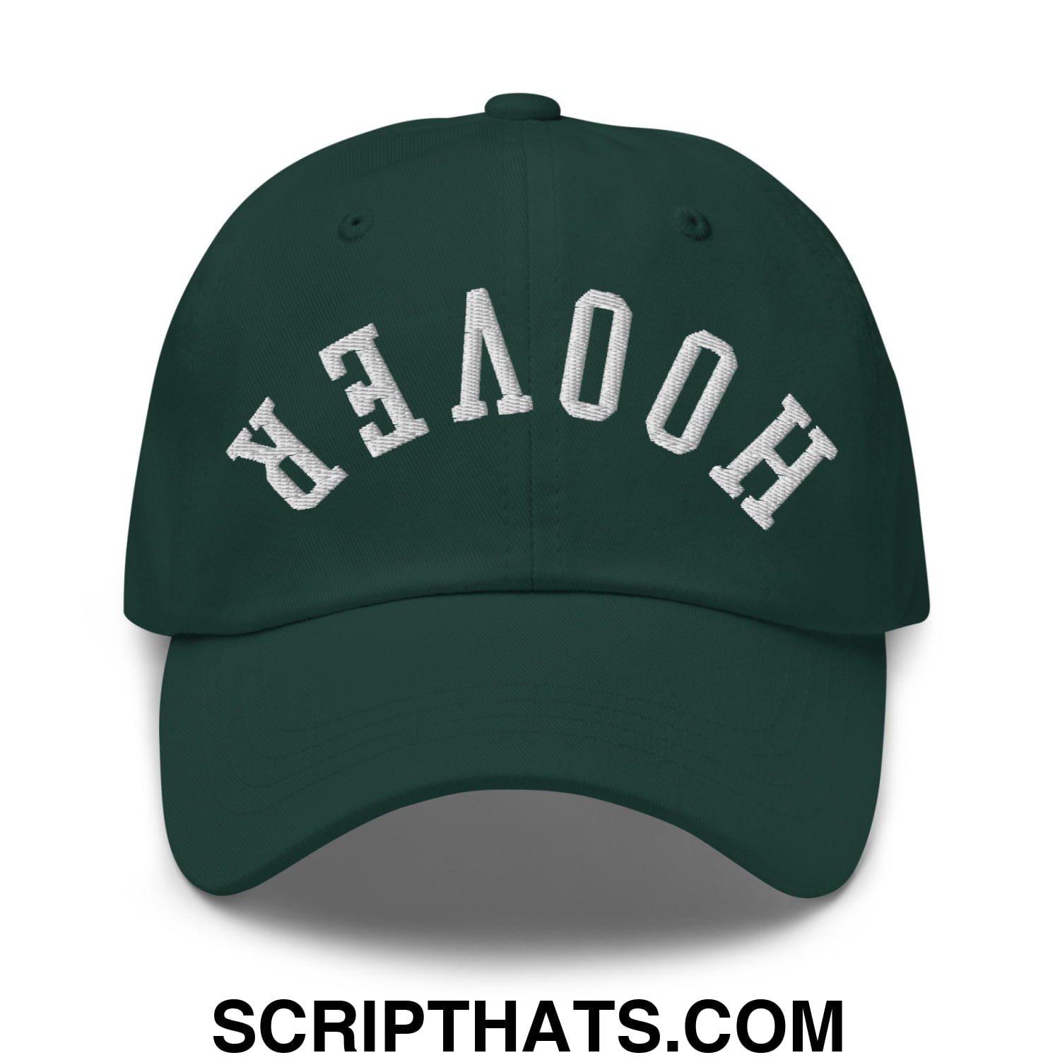 Upside Down Hoover Embroidered Unstructured Dad Hat Spruce