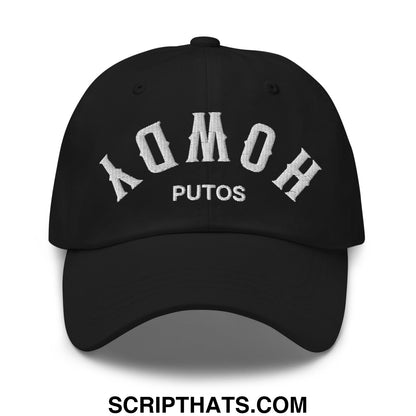 Upside Down Howdy Putos Embroidered Unstructured Dad Hat Black