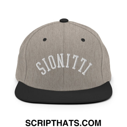 Upside Down Illinois Embroidered Flat Bill Brim Snapback Hat Heather Black