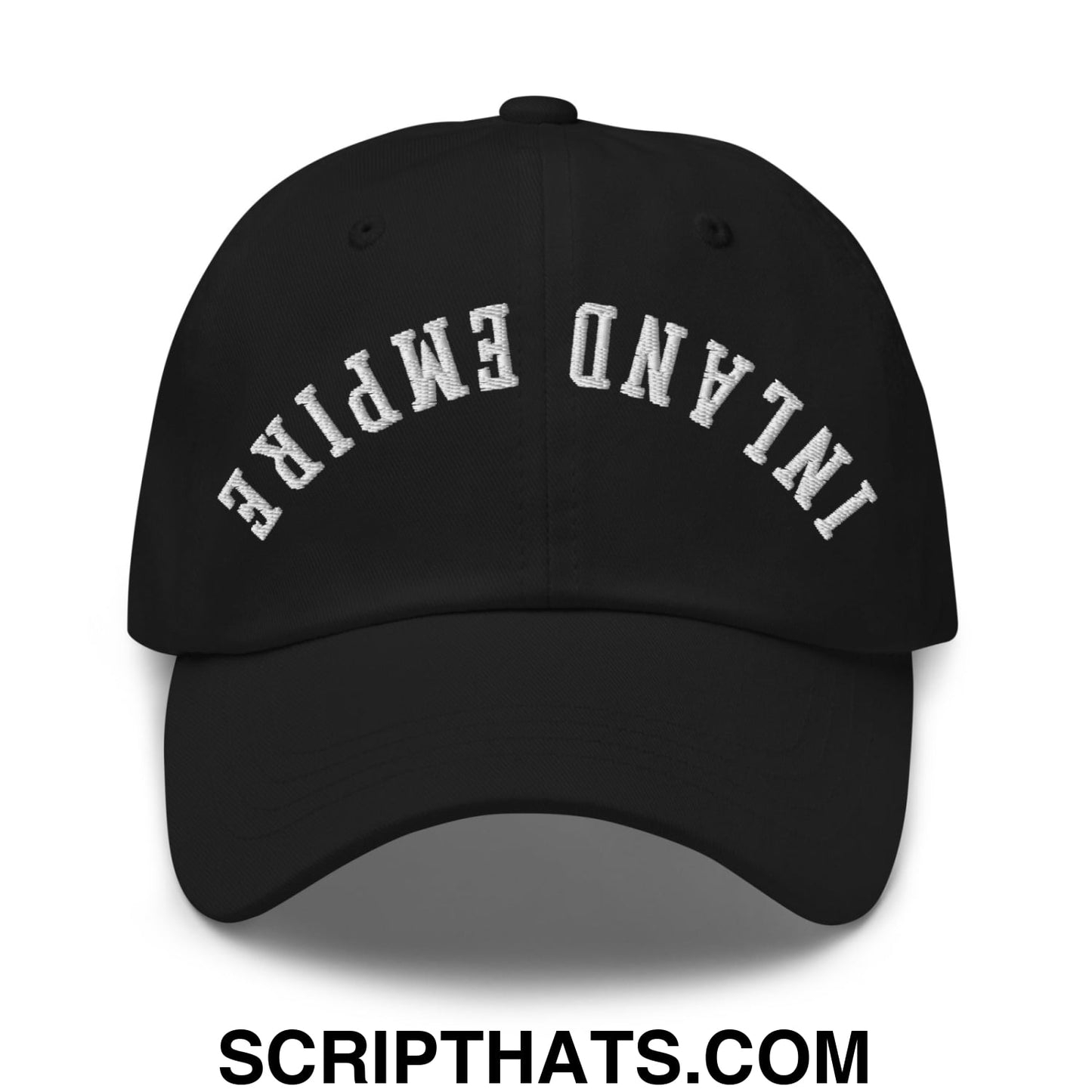 Upside Down Inland Empire Embroidered Unstructured Dad Hat Black