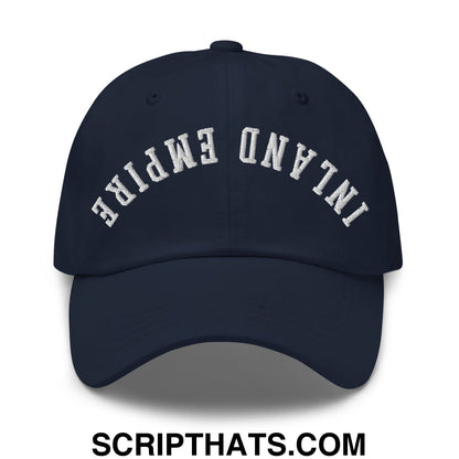 Upside Down Inland Empire Embroidered Unstructured Dad Hat Navy