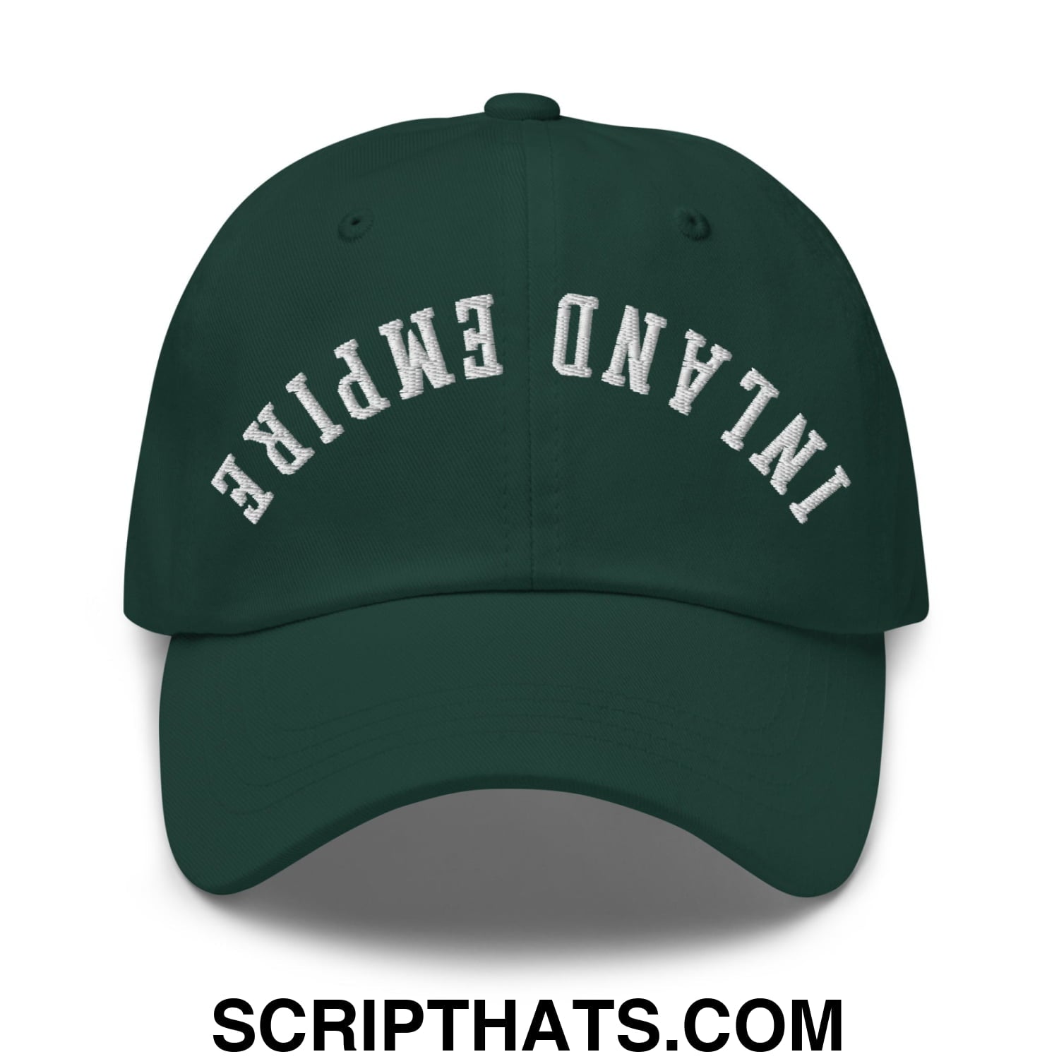 Upside Down Inland Empire Embroidered Unstructured Dad Hat Spruce