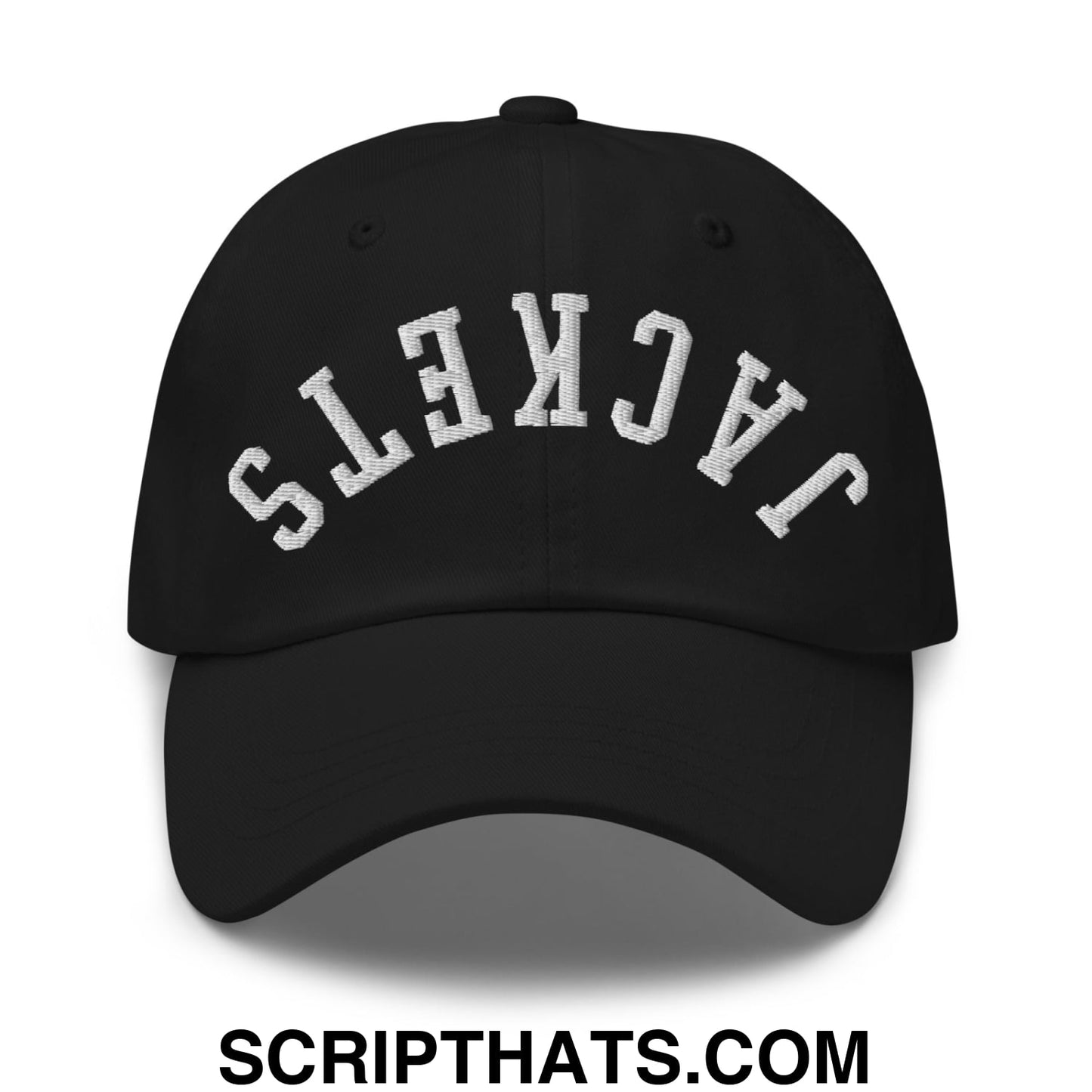 Upside Down Jackets Embroidered Unstructured Dad Hat Black