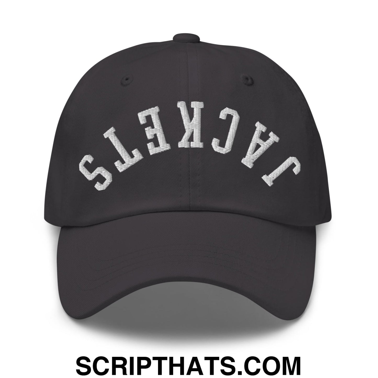 Upside Down Jackets Embroidered Unstructured Dad Hat Dark Grey