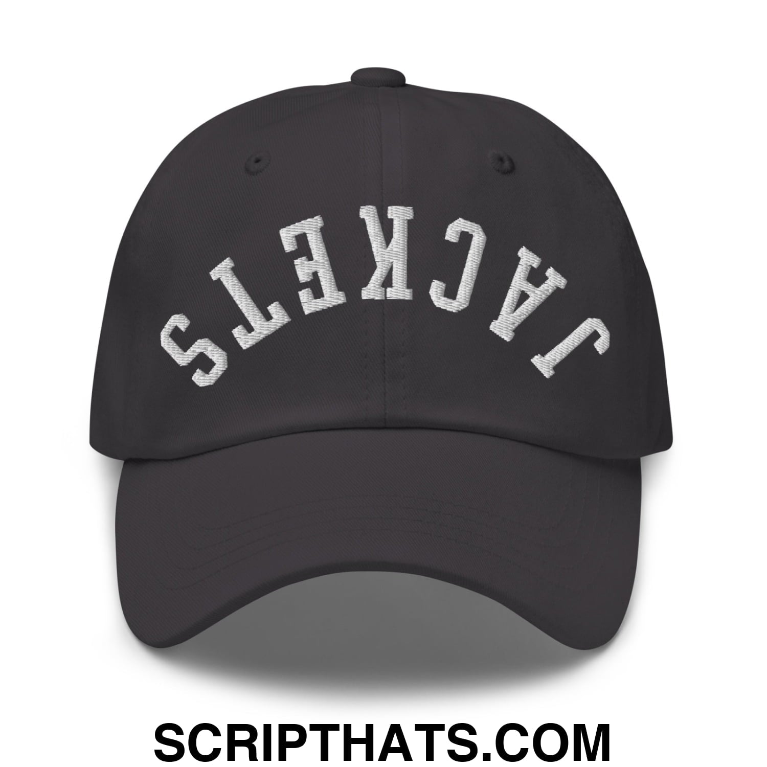 Upside Down Jackets Embroidered Unstructured Dad Hat Dark Grey