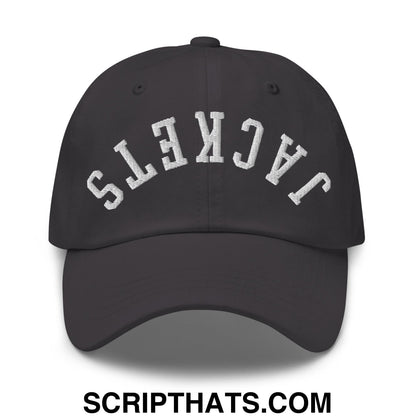 Upside Down Jackets Embroidered Unstructured Dad Hat Dark Grey