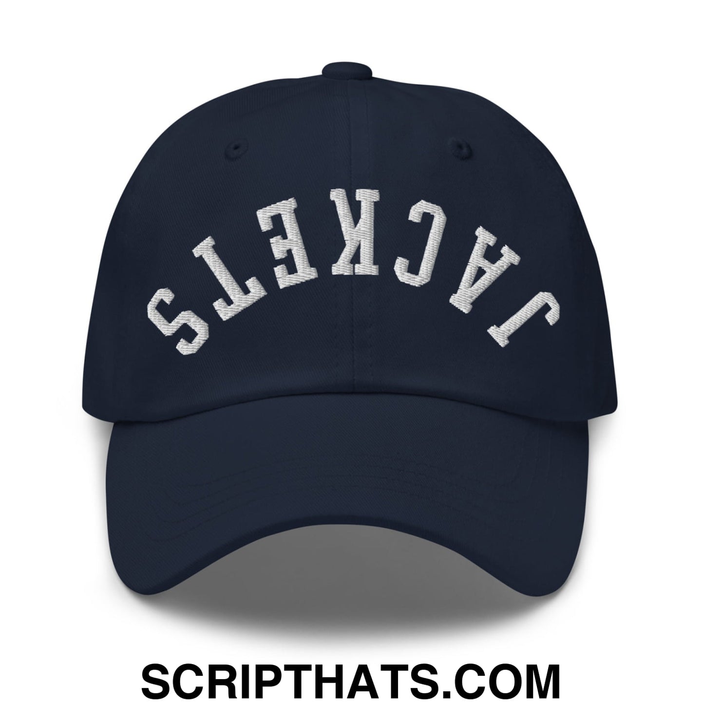 Upside Down Jackets Embroidered Unstructured Dad Hat Navy