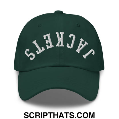 Upside Down Jackets Embroidered Unstructured Dad Hat Spruce